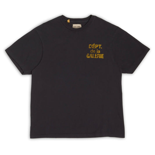BLACK FRENCH GALLERY TEE