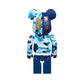 BE@RBRICK X BAPE ABC SHARK CAMO BLUE 200%