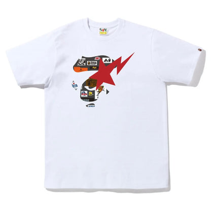 “MULTI LABEL APE FACE STA” BAPE TEE