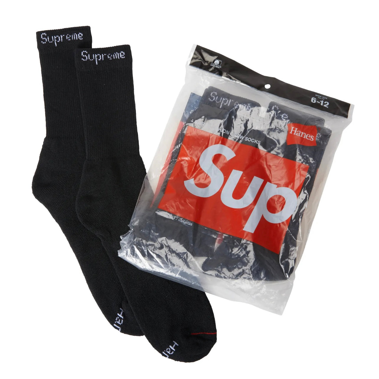 SUPREME HANES SOCKS (4 PACK)